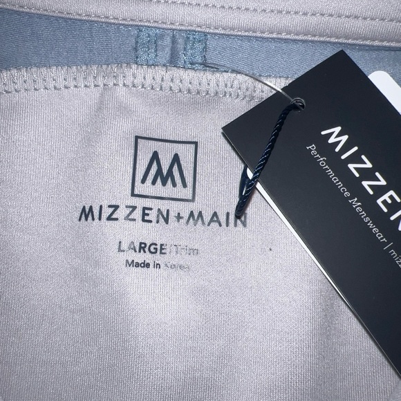 Mizzen+Main Men's Versa 1/4 Zip Pullover Light Pastel Grey Large - Picture 7 of 8